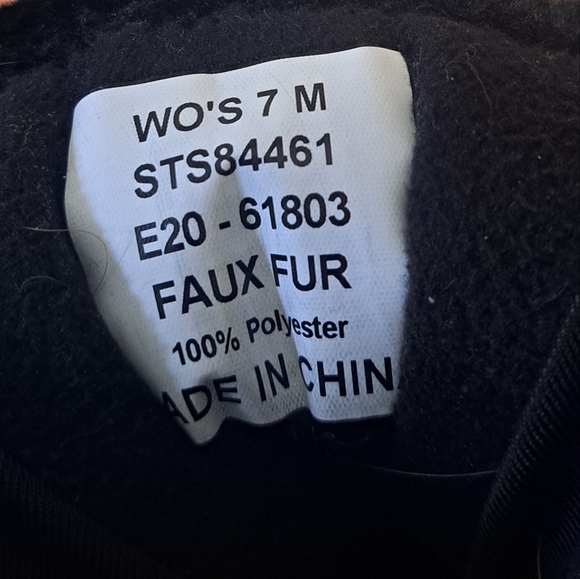 Sperry Women’s Faux Fur Black Winter Boots Size 7 - Picture 6 of 6